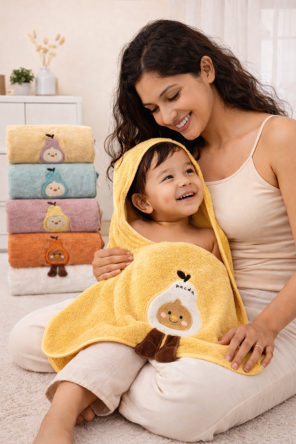 Baby Bath Towel (Pear Design)