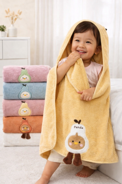 Baby Bath Towel (Pear Collection)