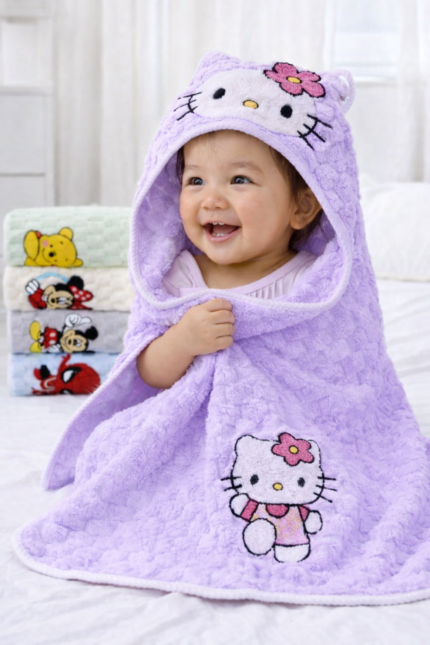 Baby Bath Towel (Cartoon Design)