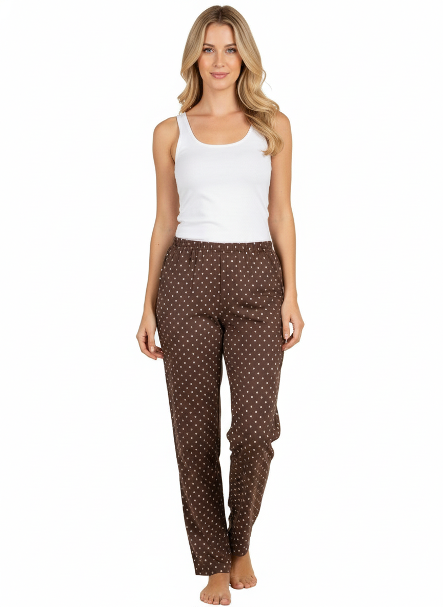 Brown Polka Dot Trousers