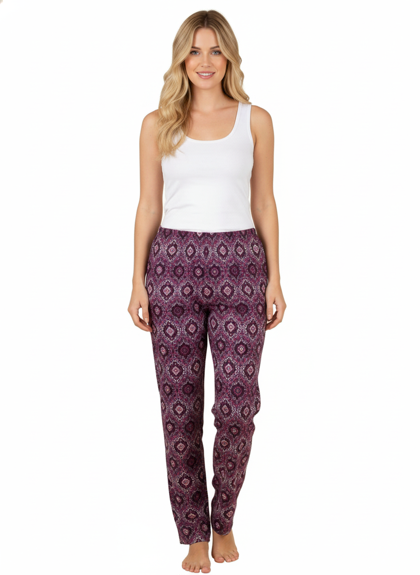 Purple Geometric Trousers