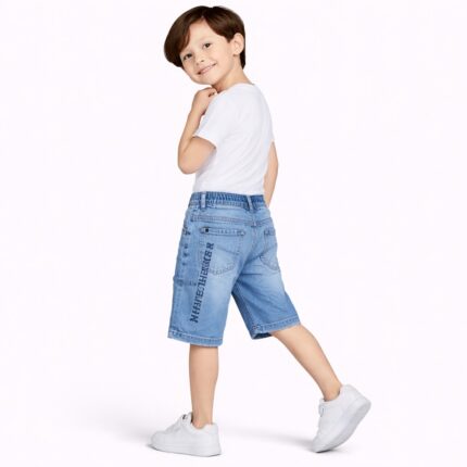 kids strechable denim shorts