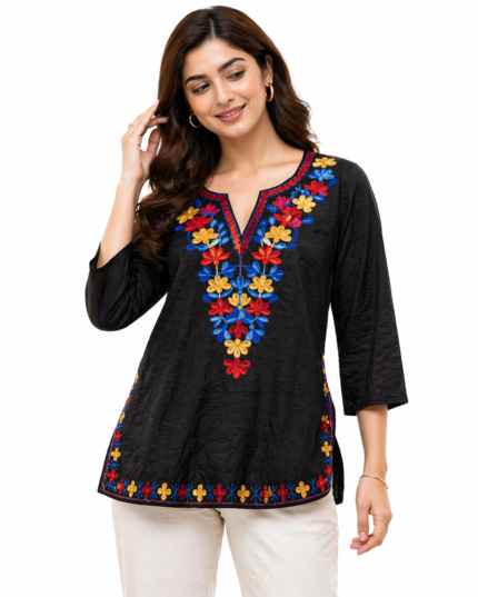 Women Embroidered Designer Top – Free Size