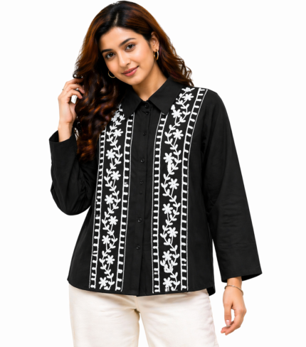 Women’s Embroidered Shirt – Size Free