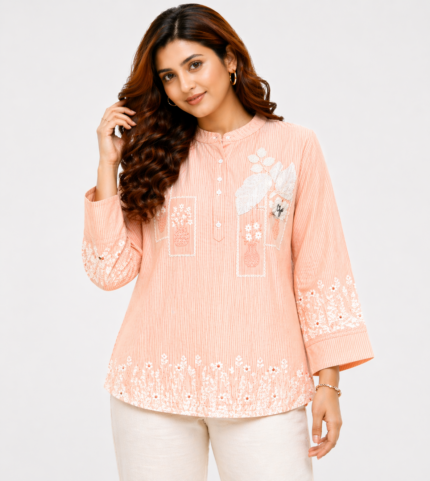 Women’s Printed Casual Shirt – Size Free