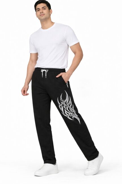 men’s graphic print track pants