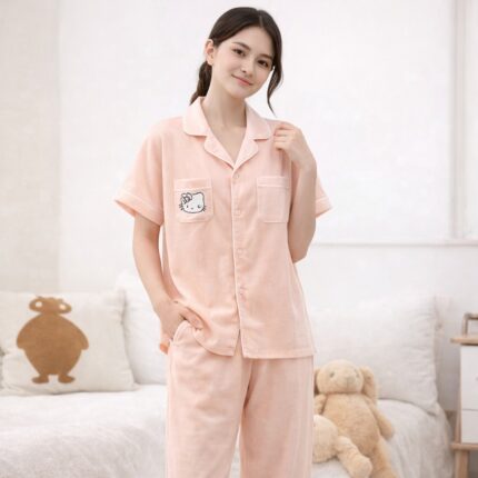 women premium cotton night suit set