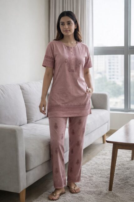 women printed lounge wear lower suit