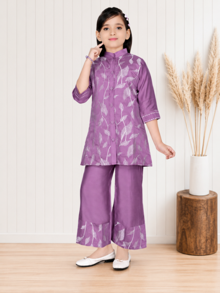 Girls Designer Kurti & Palazzo Set / Elegant Ethnic Co-Ord Set