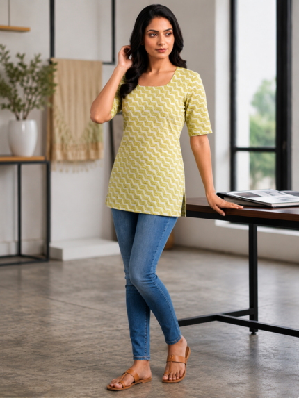 Ladies Cotton Printed Kurti