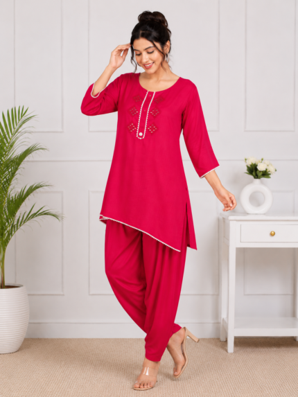 Women’s Elegant Solid Co-Ord Set