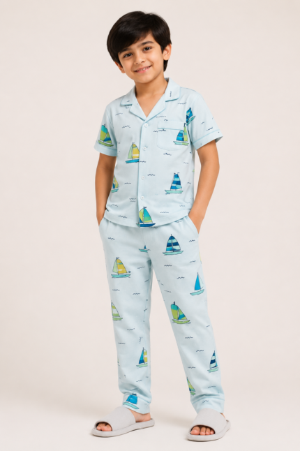 BOYS SAILOR PRINT NIGHT SUIT