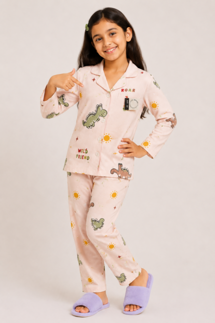 GIRLS PRINTED NIGHT SUIT