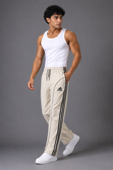 Adidas Premium 3-Stripes Track Pant – Off White