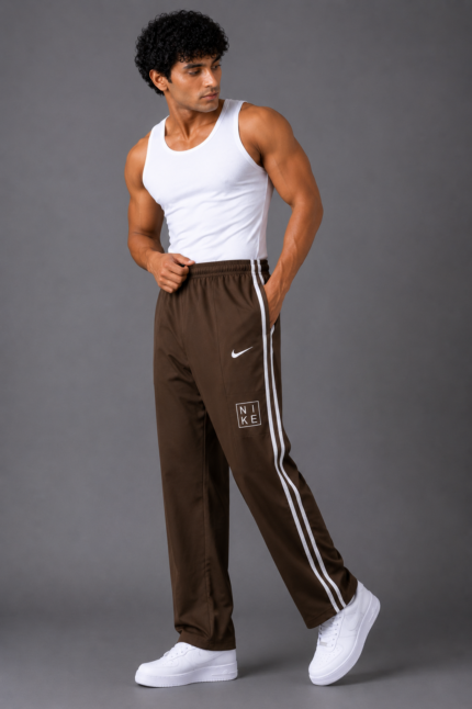 Nike Dual Stripe Track Pant – Brown