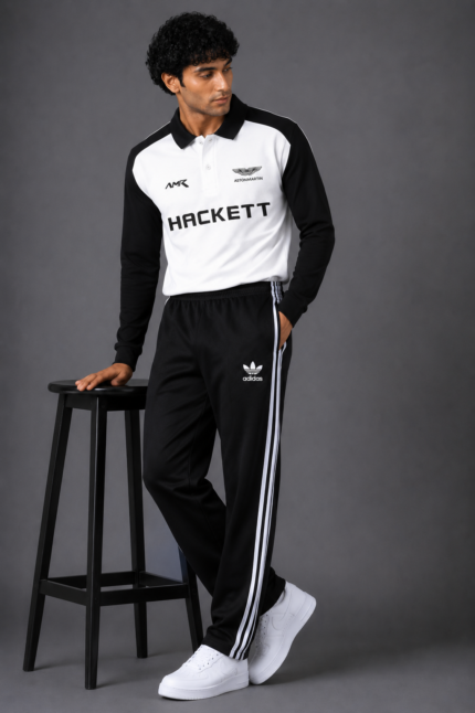 Hackett Aston Martin Racing Full Sleeve Polo T-Shirt