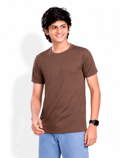 Boys Burnout Jacquard Tee with Band & Sleeve Piping