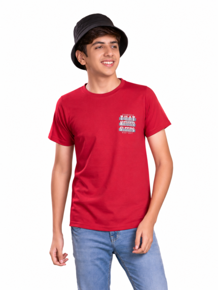 Boys Front & Back Puff Print T-Shirt
