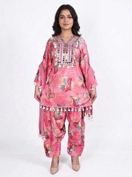 Women's Embroidered Kurta Pant Set