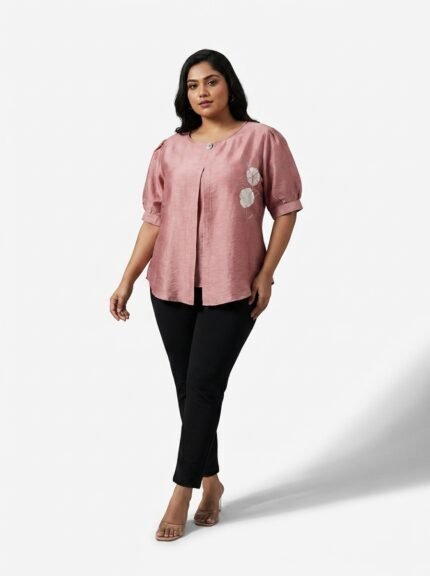 Women's Floral Embroidered Casual Top