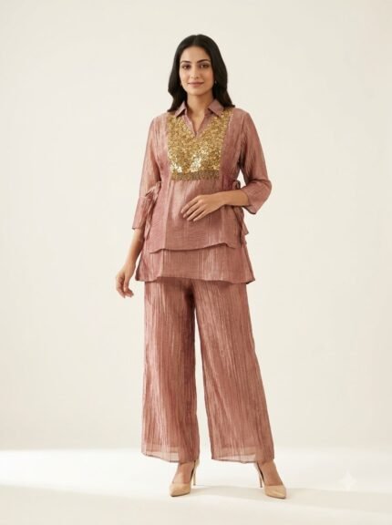 Women's Premium Heavy White Embroidered Mustard Kurta Set