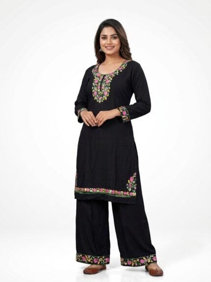 Women's Embroidered Kurta Pant Set