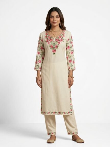 Women's Embroidered Kurta Pant Set