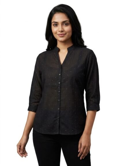 Women's Shimmer Detail Casual Shirt