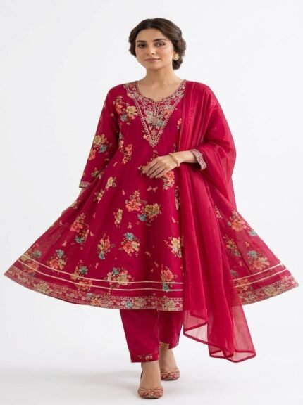 Women's Embroidered Kurta Pant Set