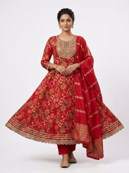Women's Embroidered Kurta Pant Set