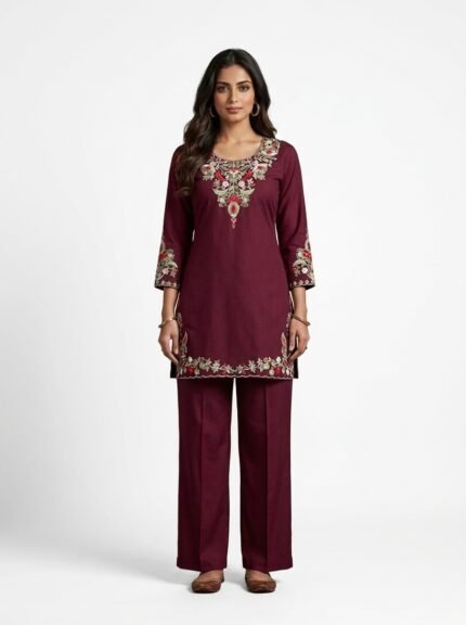 Women's Embroidered Kurta Pant Set