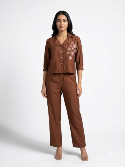 Women's Floral Applique Co-Ord Set