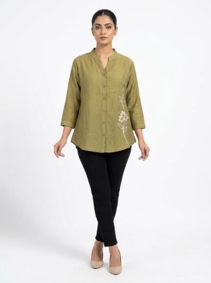 Women's Floral Embroidered Casual Top
