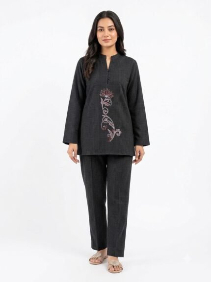 Premium Embroidered Velvet Co-Ord Set