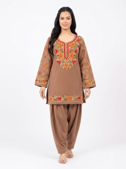 Premium Kashmiri Embroidered Kurta Set