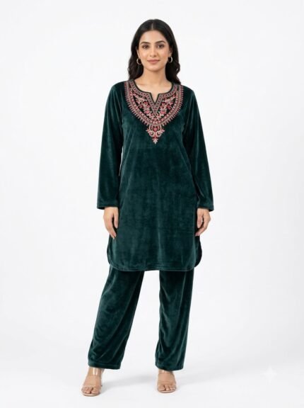 Premium Kashmiri Embroidered Kurta Set