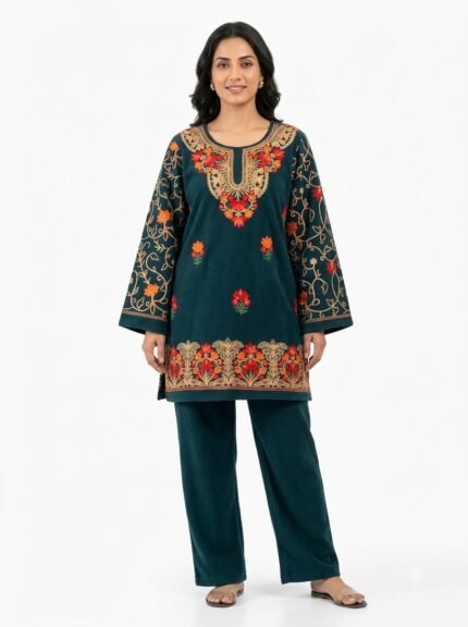 Premium Kashmiri Embroidered Kurta Set