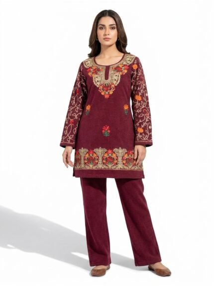 Premium Kashmiri Embroidered Kurta Set
