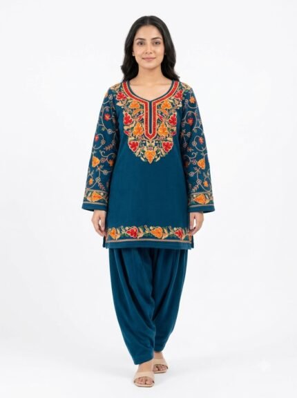 Premium Kashmiri Embroidered Kurta Set
