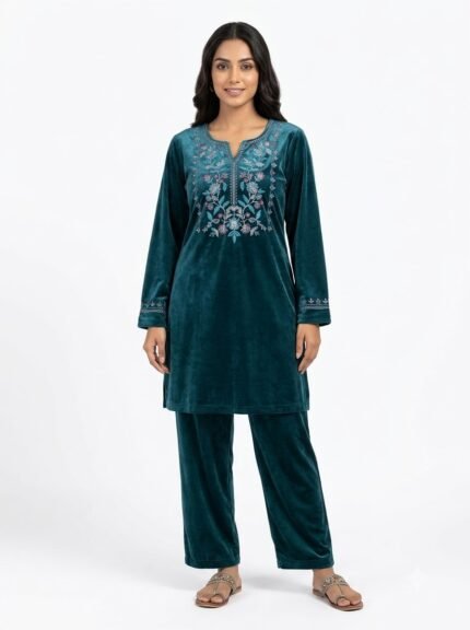 Premium Kashmiri Embroidered Kurta Set