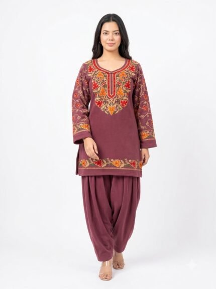 Premium Kashmiri Embroidered Kurta Set