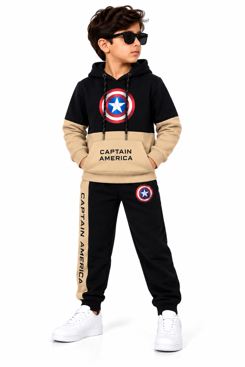 Captain America Colourblock Hoodie Set