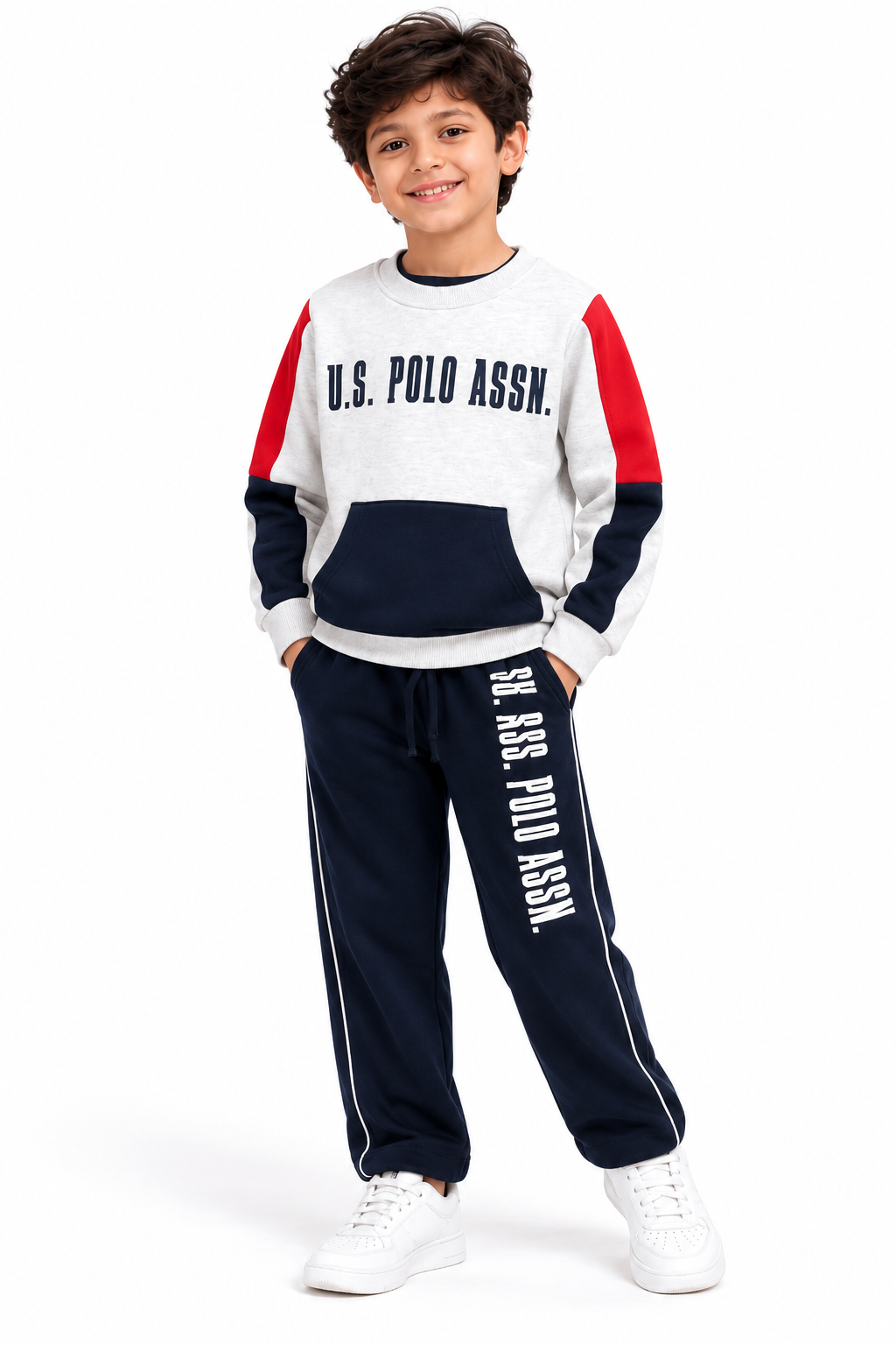 Child in Colour-Blocked Polo Tracksuit