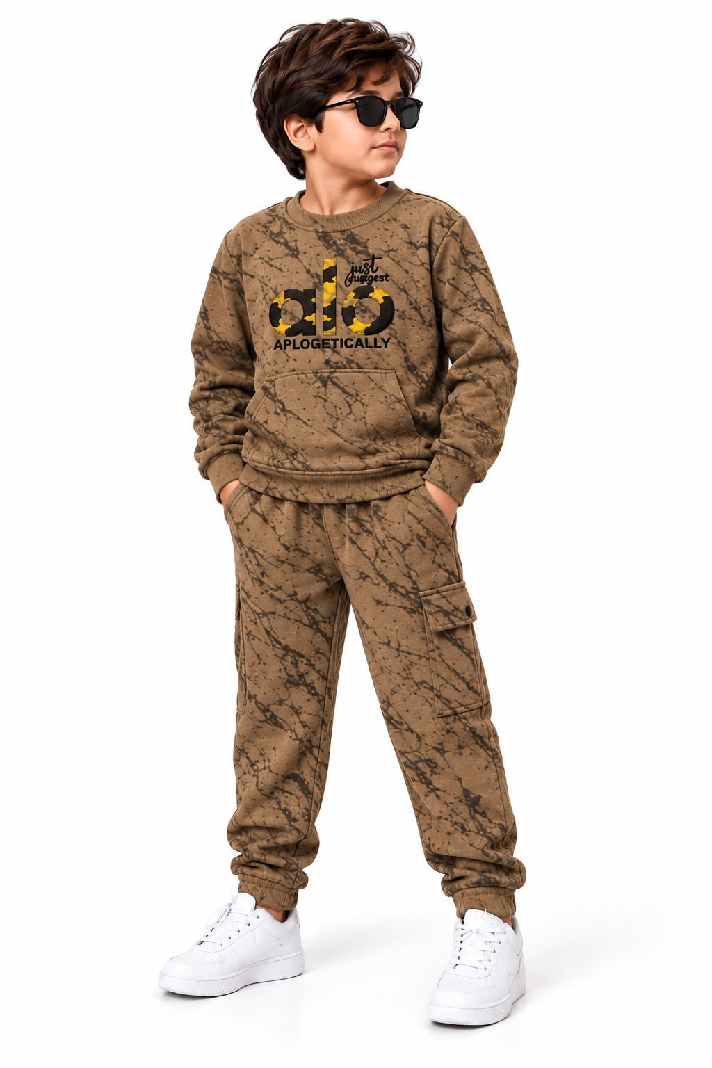 Cool Marble Tracksuit Portrait