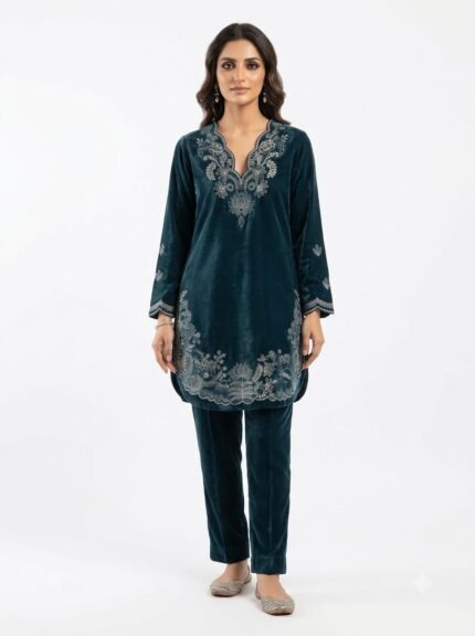 Premium Kashmiri Embroidered Kurta Set