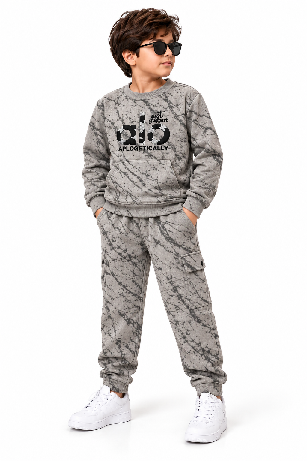 Marble Tracksuit Studio Portrait