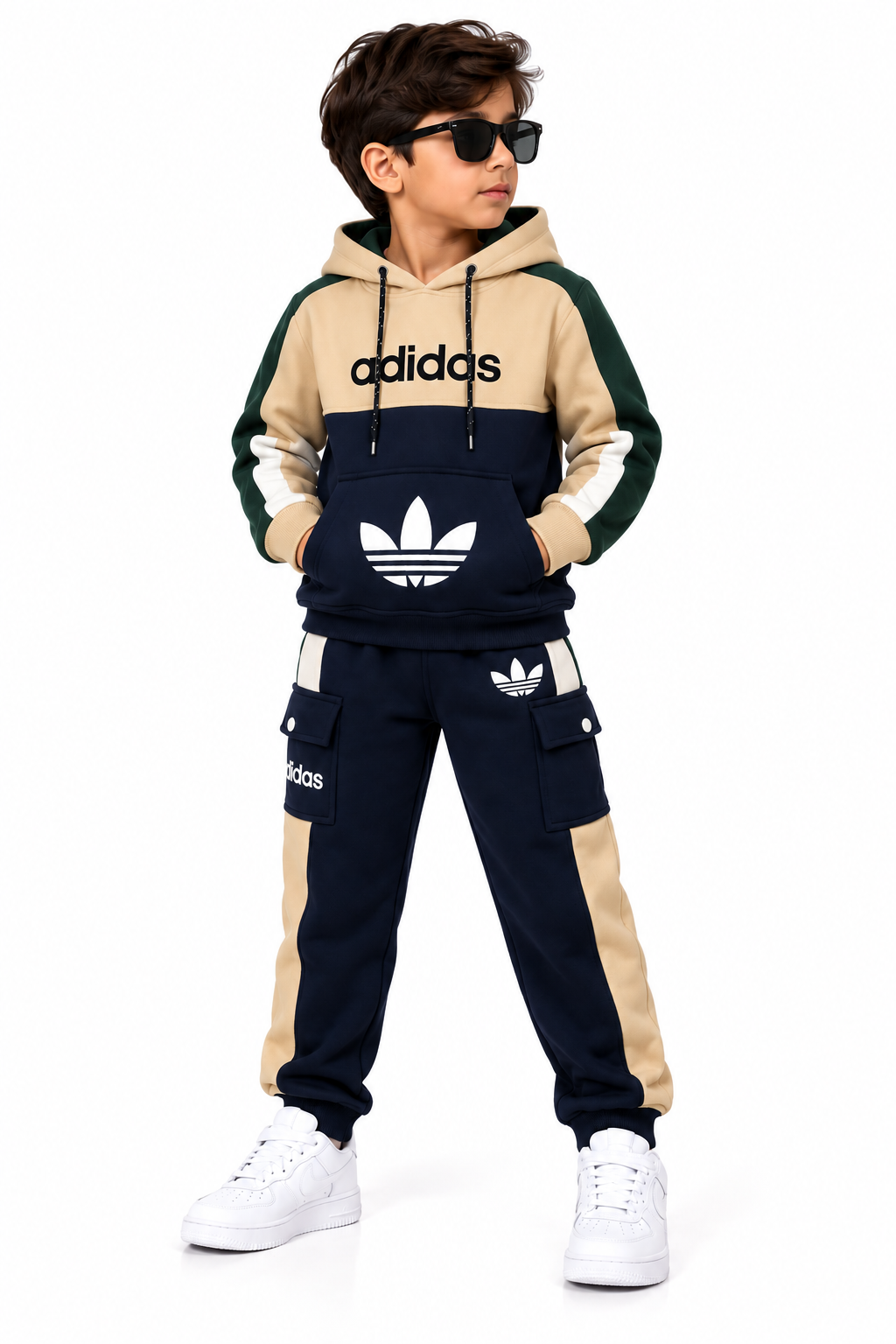 Sporty Colour-Blocked Tracksuit Portrait