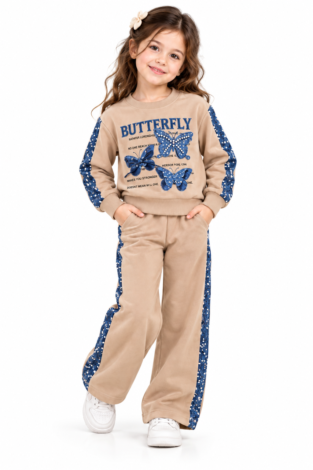 Young Girl in Butterfly Co-ord Set