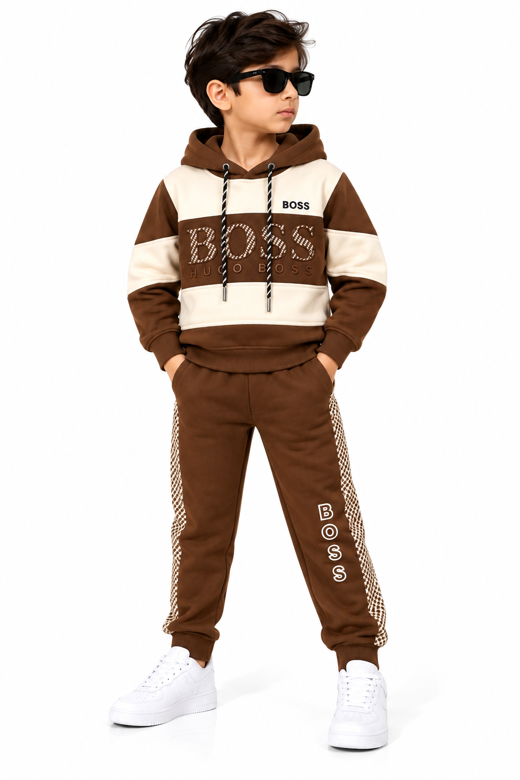 Young Model in BOSS Tracksuit