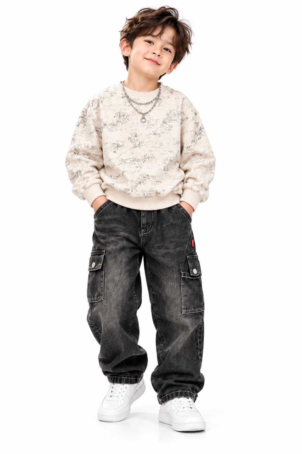 Young Streetwear Model in Cargo Denim-5